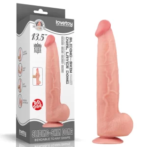 King Sized Sliding Skin Dual Layer Dong Flesh 13.5''