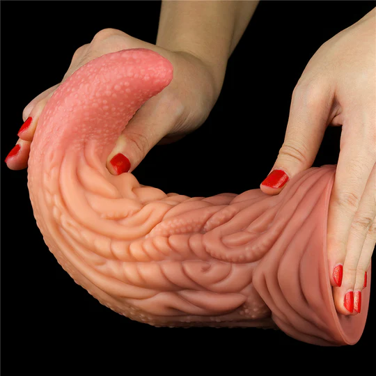 Dildo 10" Dual Layered Tongue - Imagen 3