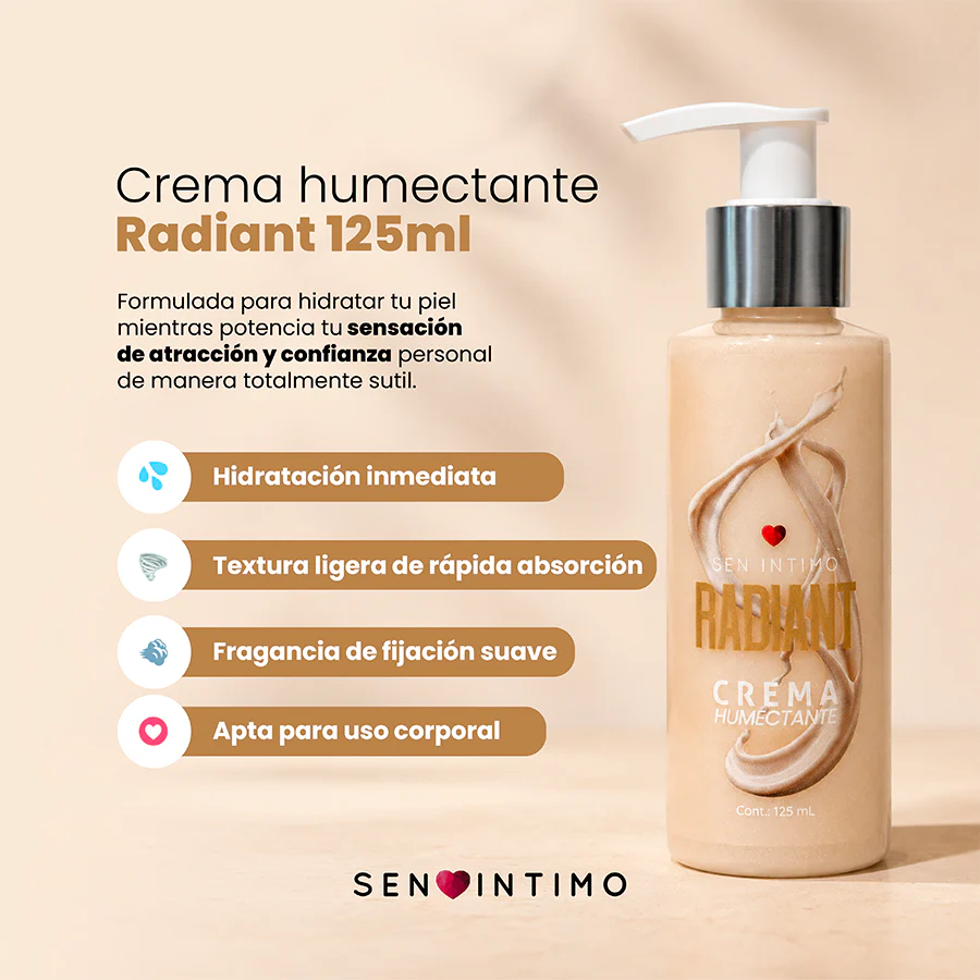RADIANT CREMA HUMECTANTE CON FEROMONAS X 125 Ml - Imagen 2