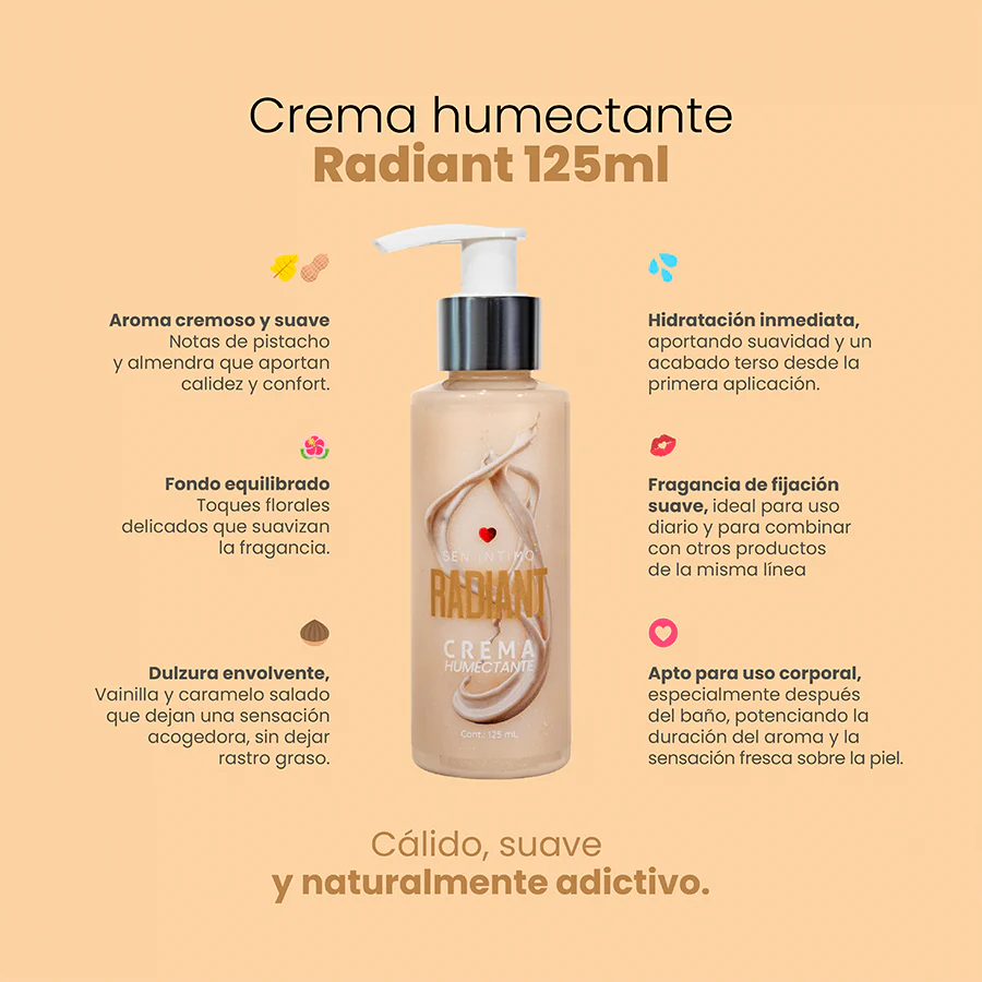 RADIANT CREMA HUMECTANTE CON FEROMONAS X 125 Ml - Imagen 3